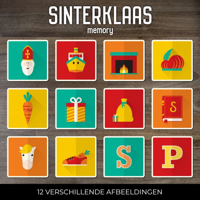 succes schudden Wees tevreden Memory spel Sinterklaas