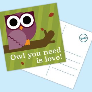 Ansichtkaart Owl you need is love!